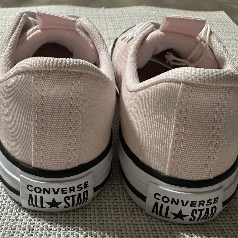 Converse 13 & 1,2,3 Girls Light Pink Metallic White Black Brown Soles Sneakers